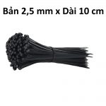 Dây rút nhựa màu đen 10cm
